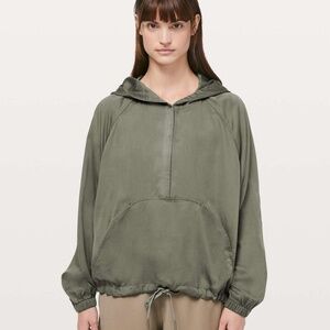 Lululemon City Stroll Hoodie Pullover Kangaroo Pocket Grey Sage